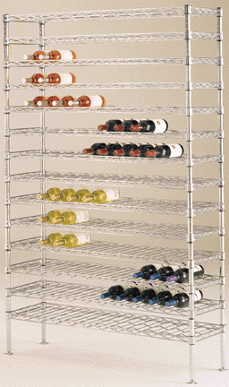 Metro bottled wine shelf units are an efficient and secure way to store your wine bottles.