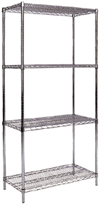 This commercial duty shelving comes in a beautiful, deep silver color that looks great in any surroundings.