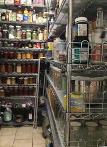 This is a customer's pantry outfitted with wire shelving from Superior Shelving Systems.  They got it for free!