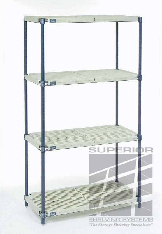 Nexelite Slotted Plastic Shelves