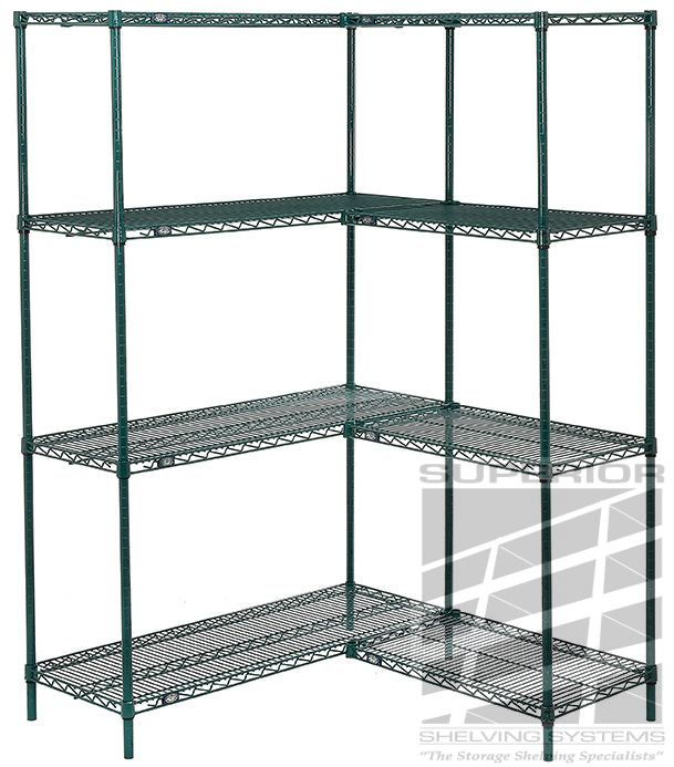PolyGreen AntiMicrobial Wire Shelving Nexel Superior Shelving