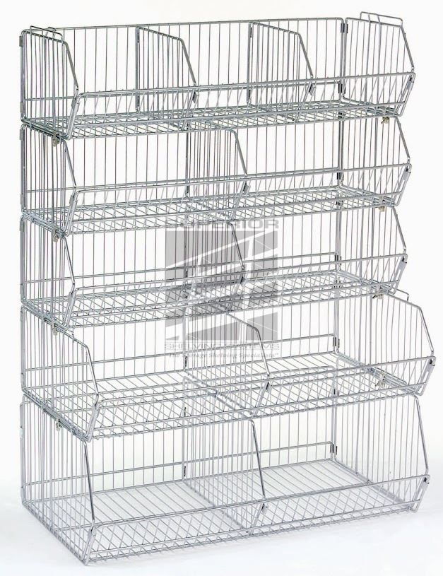 Wire Bin Dump Shelves Storage Bins