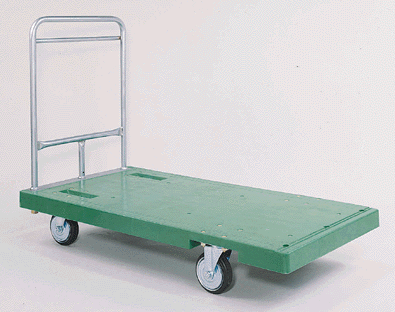 Strong plastic platform trucks to get you moving in the right direction.